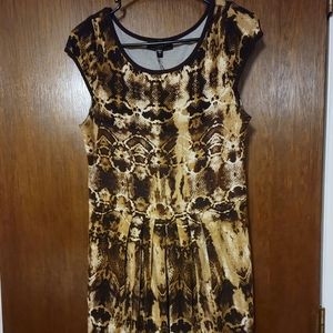 Karen Kane Sequoia Python Brown dress